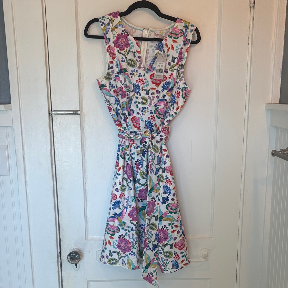 NWT Boden Mischa Belted V-Neck Dress